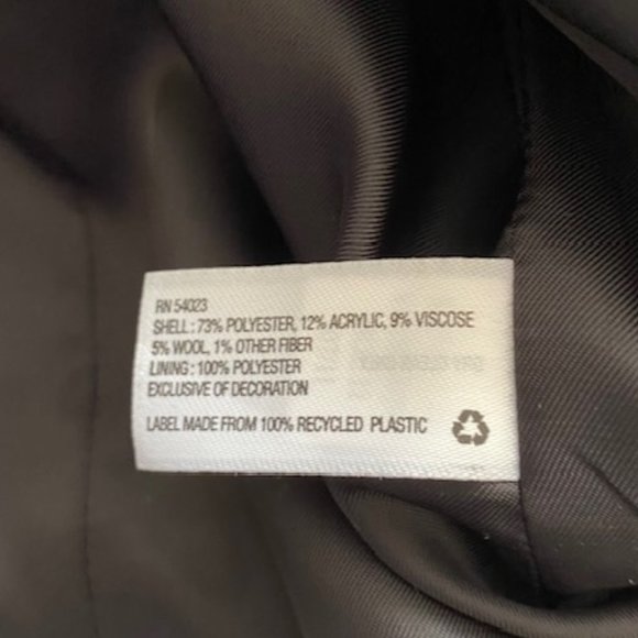 Gap Ladies Jacket size L Black Gray with White Lined Zipper closure 2 pockets - Picture 4 of 13